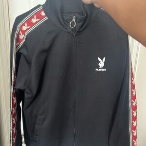 PLAYBOY Black and Red Track Jacket